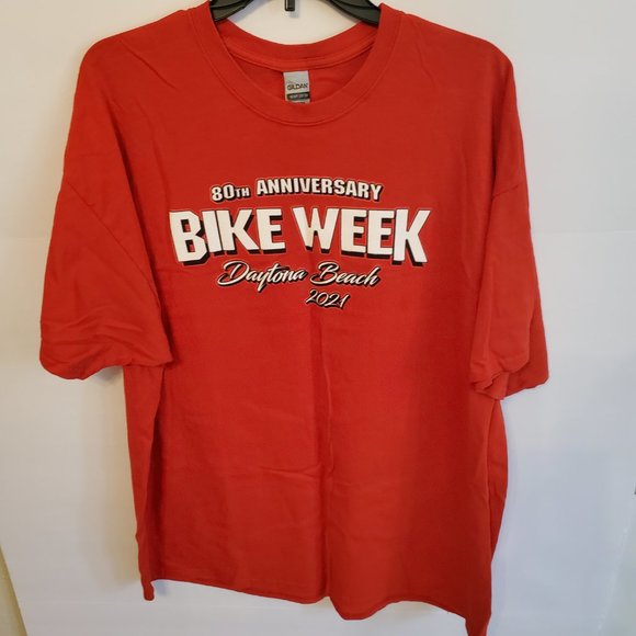 80th Anniversary Bike Week Daytona Beach 2021, short sleeve T-shirt Size 2XL - Picture 6 of 11